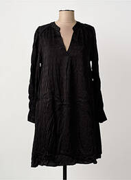 Robe mi-longue manches longues manches longues noir ARTLOVE femme