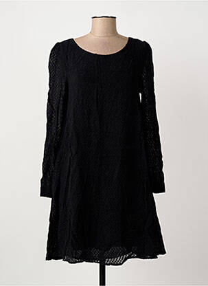 Robe courte manches longues manches longues noir ARTLOVE femme