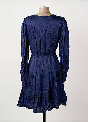 Robe courte manches longues manches longues bleu ARTLOVE femme