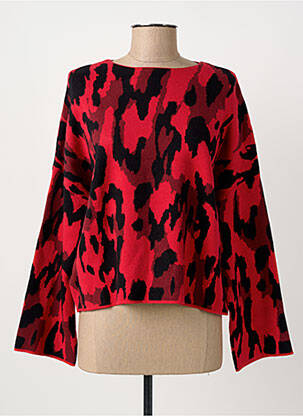 Pull coupe droite manches longues rouge ARTLOVE femme