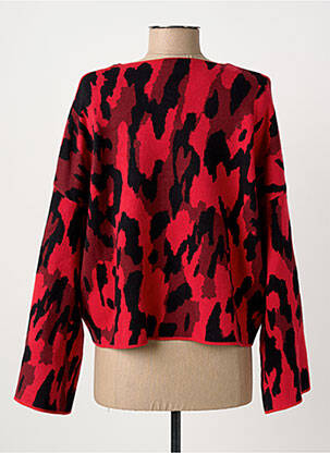 Pull coupe droite manches longues rouge ARTLOVE femme
