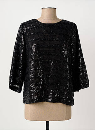 Top coupe fluide manches 3/4 noir ARTLOVE femme