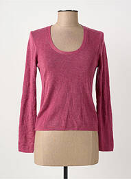 Pull tissage chiné manches longues rose ARTLOVE femme