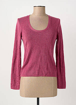 Pull tissage chiné manches longues rose ARTLOVE femme