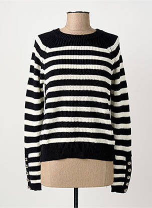 Pull maille souple et aérée manches longues noir ARTLOVE femme
