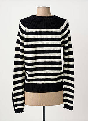 Pull maille souple et aérée manches longues noir ARTLOVE femme