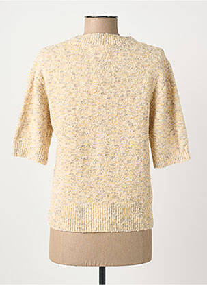 Pull tissage chiné manches courtes beige ARTLOVE femme