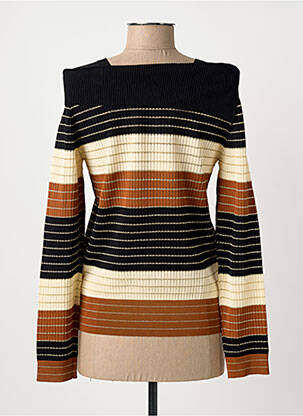 Pull coupe cintrée manches longues marron MEISÏE femme