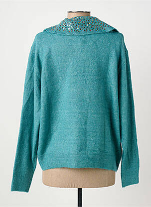 Pull tissage chiné manches longues bleu MEISÏE femme