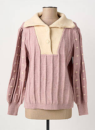 Pull stretch manches longues rose MEISÏE femme