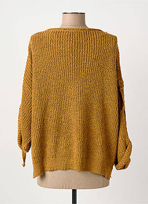 Pull col v manches 3/4 marron MEISÏE femme