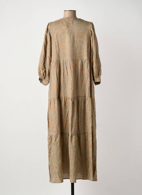 Robe longue manches longues manches longues beige MEISÏE femme