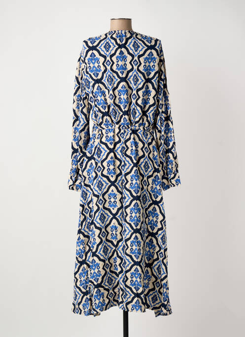 Robe longue manches longues manches longues bleu MEISÏE femme