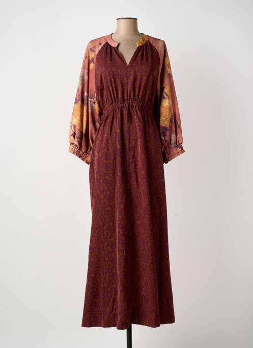 Robe longue manches longues manches longues rose MEISÏE femme