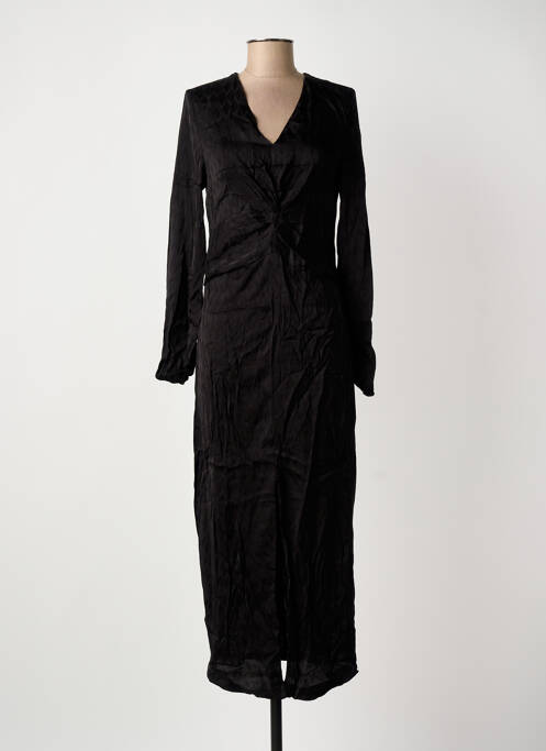 Robe longue manches longues manches longues noir ARTLOVE femme