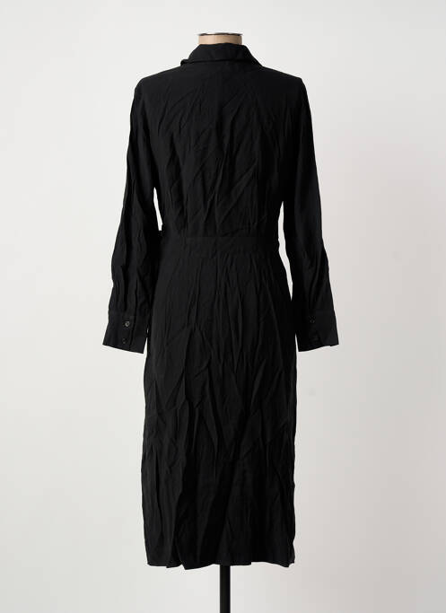 Robe mi-longue manches longues manches longues noir ARTLOVE femme