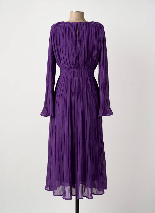 Robe mi-longue manches longues manches longues violet ARTLOVE femme
