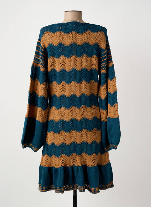 Robe pull stretch manches longues bleu MEISÏE femme