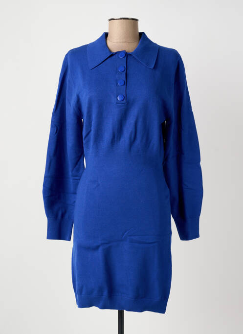 Robe pull stretch manches longues bleu ARTLOVE femme