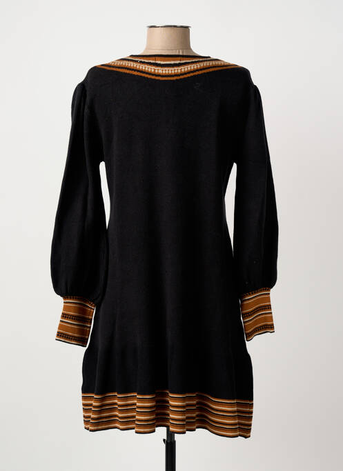Robe courte manches longues manches longues noir MEISÏE femme