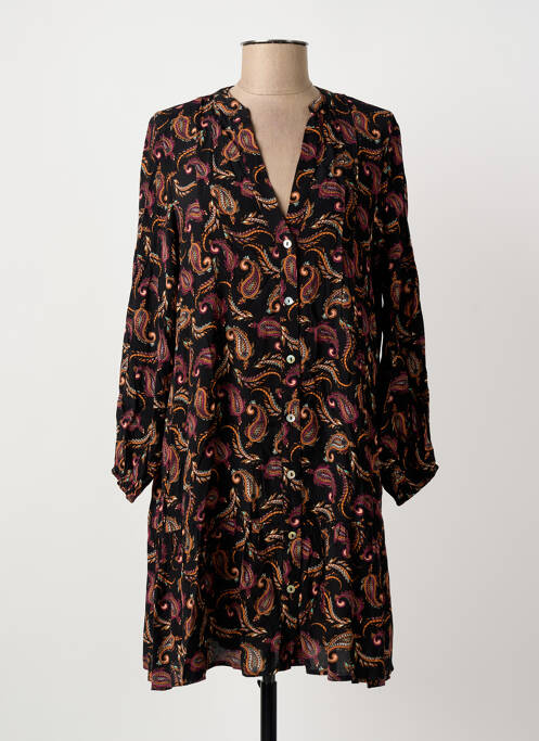 Robe courte manches longues manches longues noir ARTLOVE femme