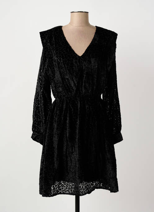 Robe mi-longue manches longues manches longues noir ARTLOVE femme
