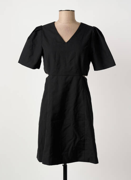Robe courte fermeture zippée au dos manches courtes noir ARTLOVE femme