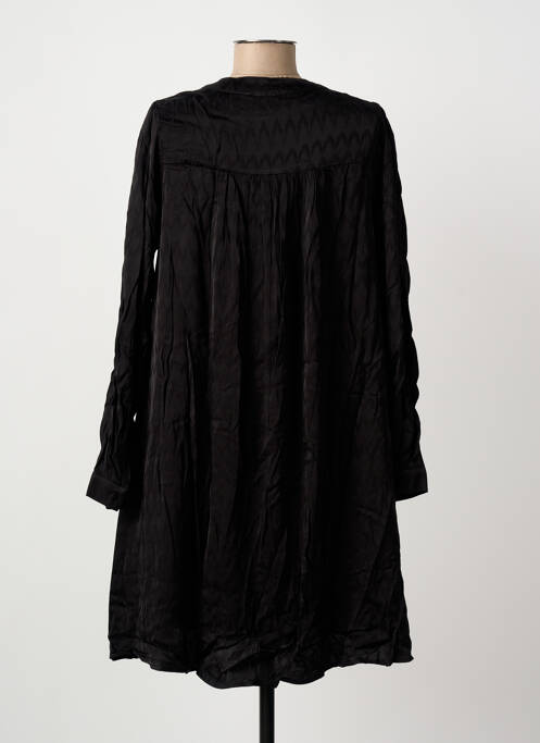 Robe mi-longue manches longues manches longues noir ARTLOVE femme