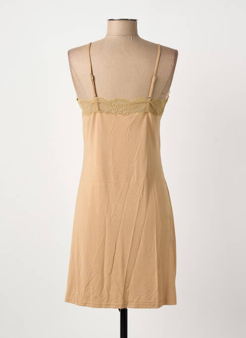Robe courte coupe cintrée fines bretelles beige ARTLOVE femme