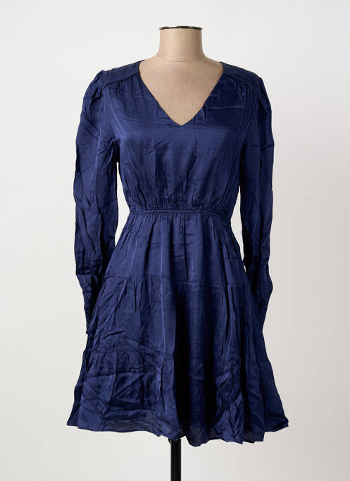 Robe courte manches longues manches longues bleu ARTLOVE femme