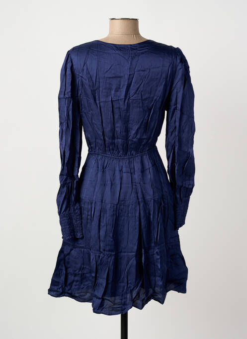 Robe courte manches longues manches longues bleu ARTLOVE femme