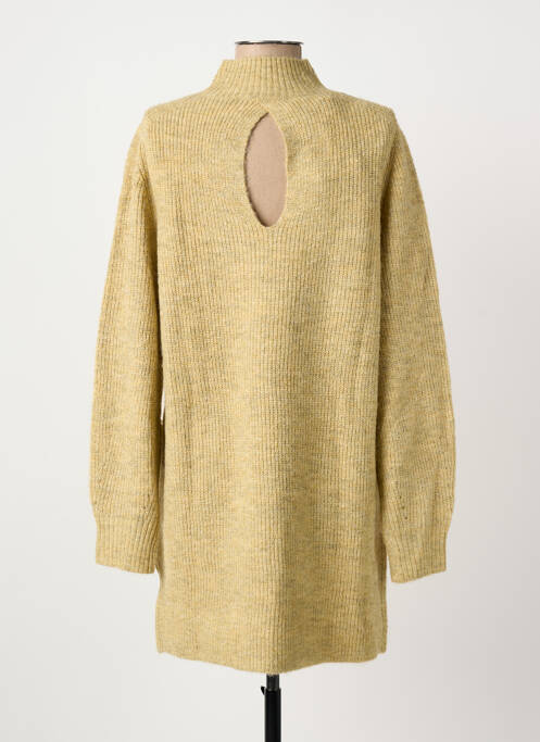 Robe pull col col montant manches longues beige ARTLOVE femme