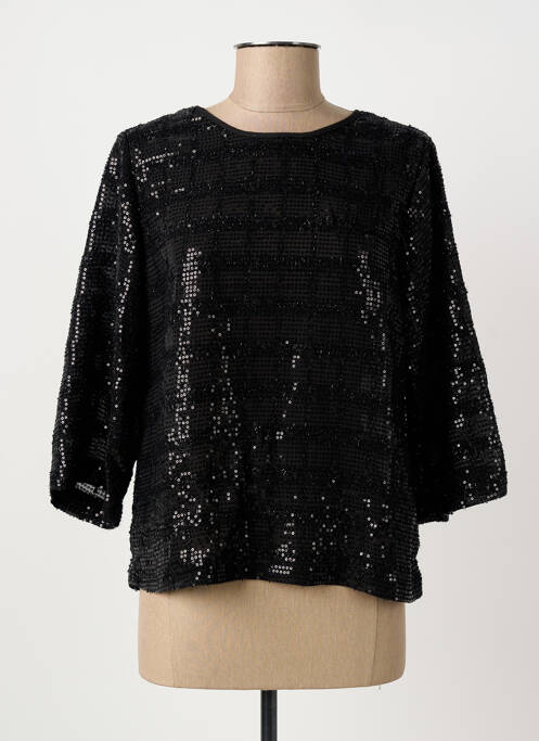 Top coupe fluide manches 3/4 noir ARTLOVE femme