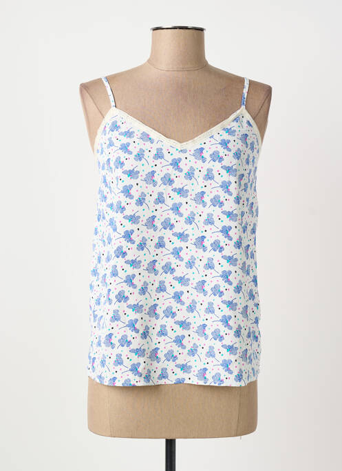 Top imprimé fantaisie fines bretelles bleu ARTLOVE femme