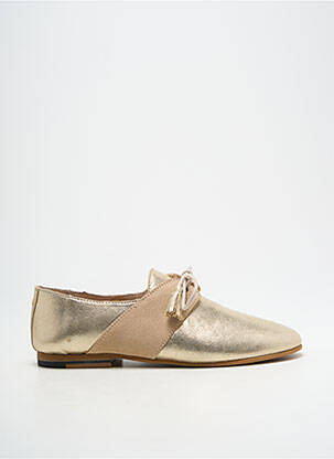 Derbies tissage satiné talon plat jusqu'à 3cm or M.MOUSTACHE femme