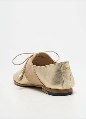 Derbies tissage satiné talon plat jusqu'à 3cm or M.MOUSTACHE femme