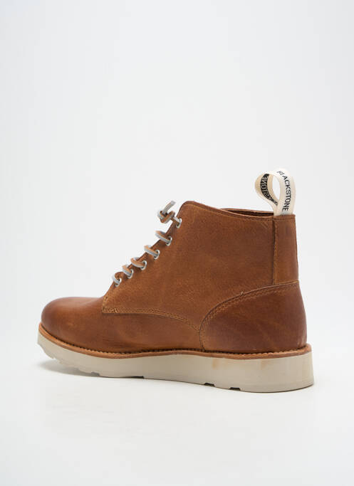 Bottines/boots tissage satiné bout rond marron BLACKSTONE homme