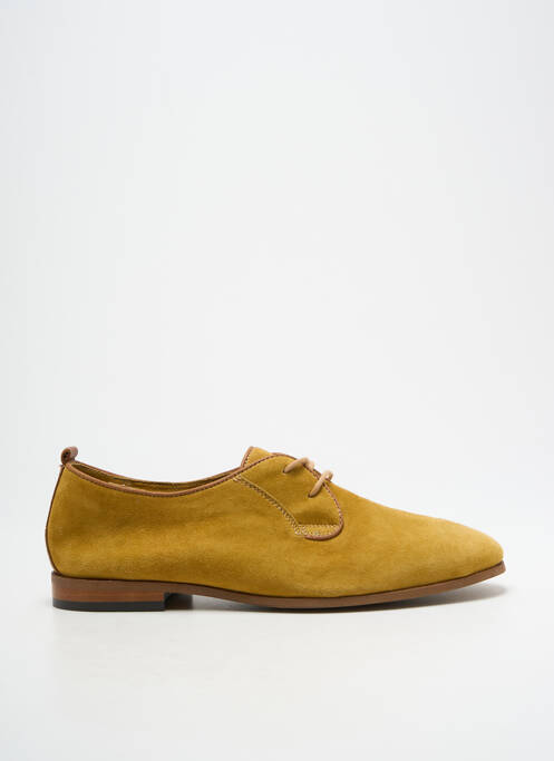Derbies bout rond talon plat jusqu'à 3cm jaune KOST femme