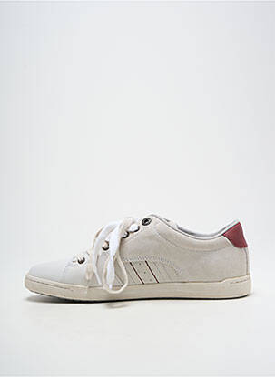 Baskets matière lisse bout rond gris KICKERS homme