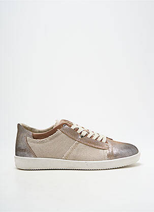 Baskets bout rond talon plat jusqu'à 3cm beige KICKERS femme