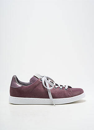 Baskets bout rond talon plat jusqu'à 3cm violet VICTORIA femme