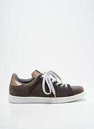 Baskets bout rond talon plat jusqu'à 3cm gris VICTORIA femme