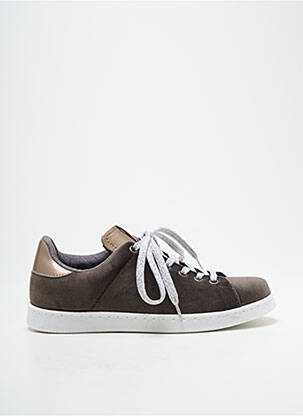Baskets bout rond talon plat jusqu'à 3cm gris VICTORIA femme