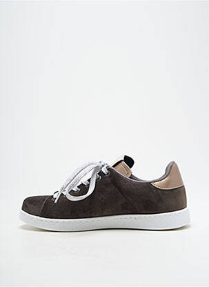 Baskets bout rond talon plat jusqu'à 3cm gris VICTORIA femme
