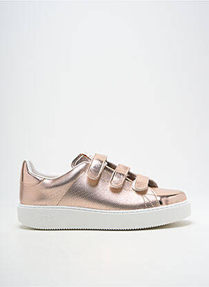 Baskets bout rond talon plat jusqu'à 3cm rose VICTORIA femme