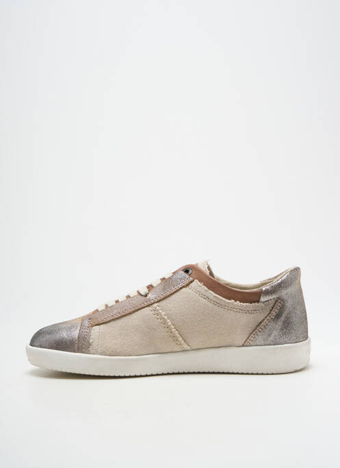 Baskets bout rond talon plat jusqu'à 3cm beige KICKERS femme
