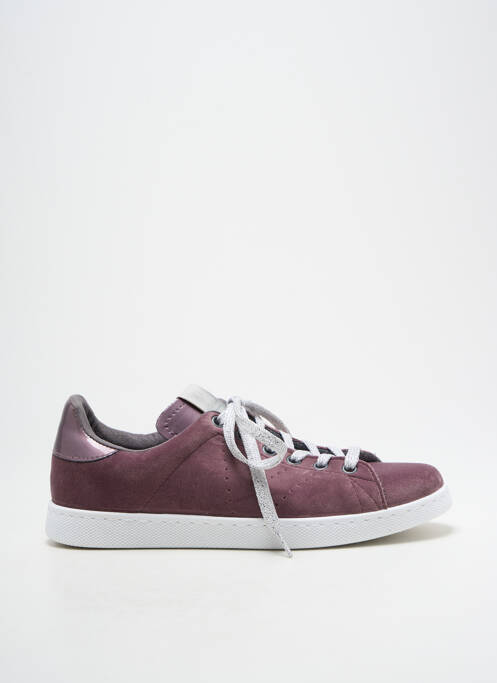 Baskets bout rond talon plat jusqu'à 3cm violet VICTORIA femme