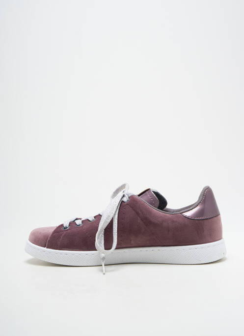 Baskets bout rond talon plat jusqu'à 3cm violet VICTORIA femme