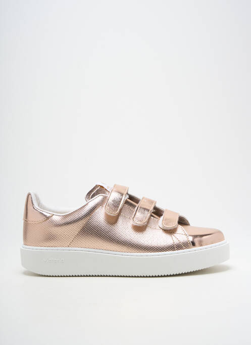 Baskets bout rond talon plat jusqu'à 3cm rose VICTORIA femme