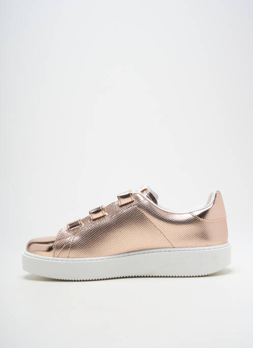 Baskets bout rond talon plat jusqu'à 3cm rose VICTORIA femme